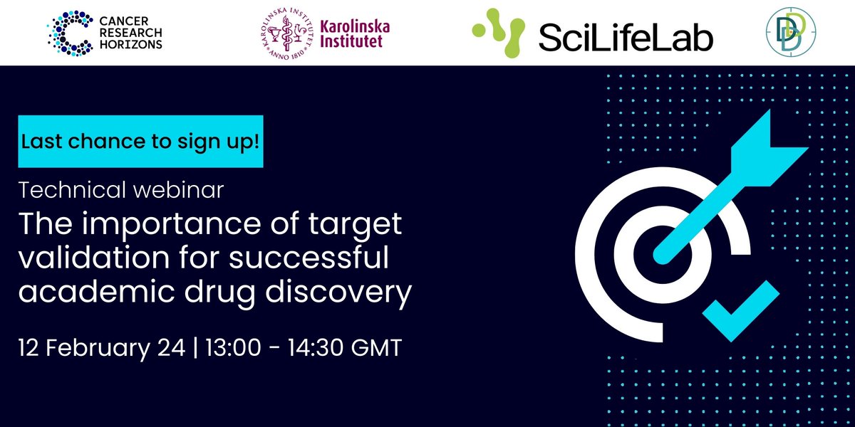 CR_Horizons's tweet image. 📢 Last chance

How to ensure the success of a #drugdiscovery project?

Find out in our upcoming webinar with experts from @karolinskainst, and @scilifelab

👉 Register here:  tinyurl.com/bda7yhe5

#TargetValidation #DrugDevelopment #ResearchWebinar