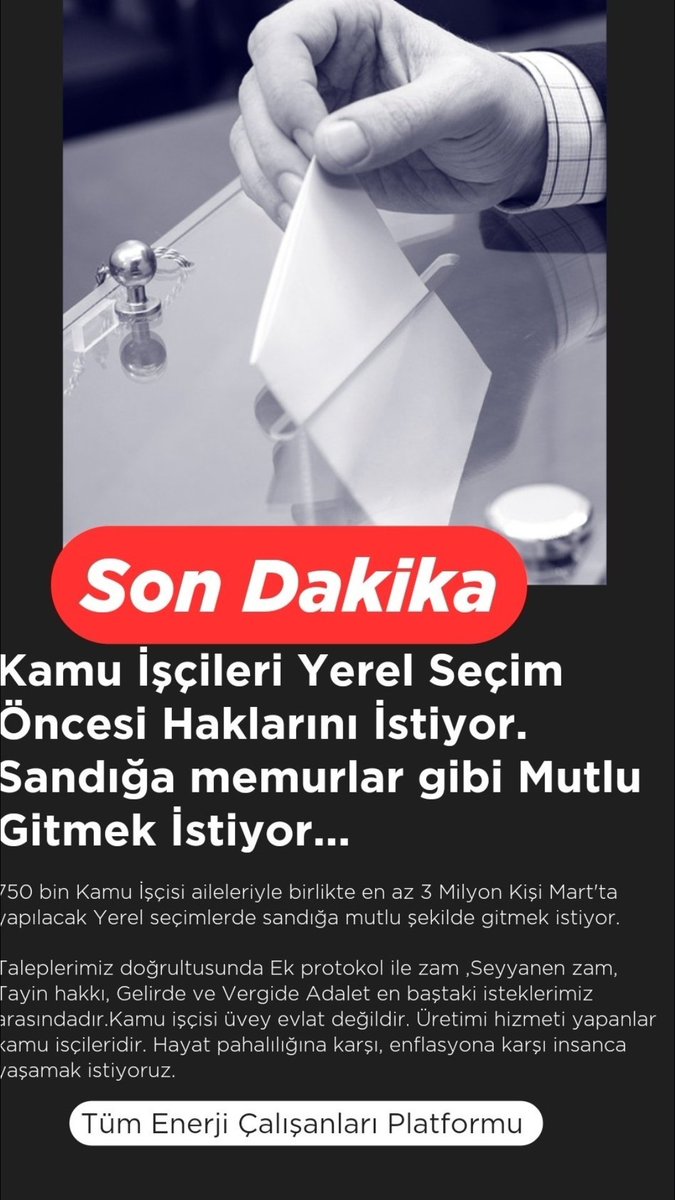 YucedagSerhat's tweet photo. #Kamuişçileri yapılan işin niteliğine göre düzenleme istiyor.
#iscininumuduRTE
@RTErdogan 
@isikhanvedat

Sayın Bakanım; Adaletin  olmadığı yerde ZULÜM var demektir. Zulüm haramdır. Zulmün olduğu yerde huzur olmaz. Huzur gelene kadar
REİS'İN DEDİĞİ GİBİ;
"DURMAK YOK YOLA DEVAM." https://t.co/l8MZGVcwAt