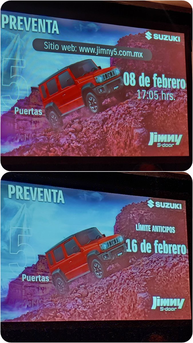 MarioCastilloMX's tweet image. 🤯 Hoy habrá preventa de otras 1000 unidades del nuevo @Suzuki_Mex Jimny 5-Door. Inicia a las 17:05 horas a través de jimny5.com.mx 
#Jimny #Suzuki #JIMNY5door #Ma5Grande