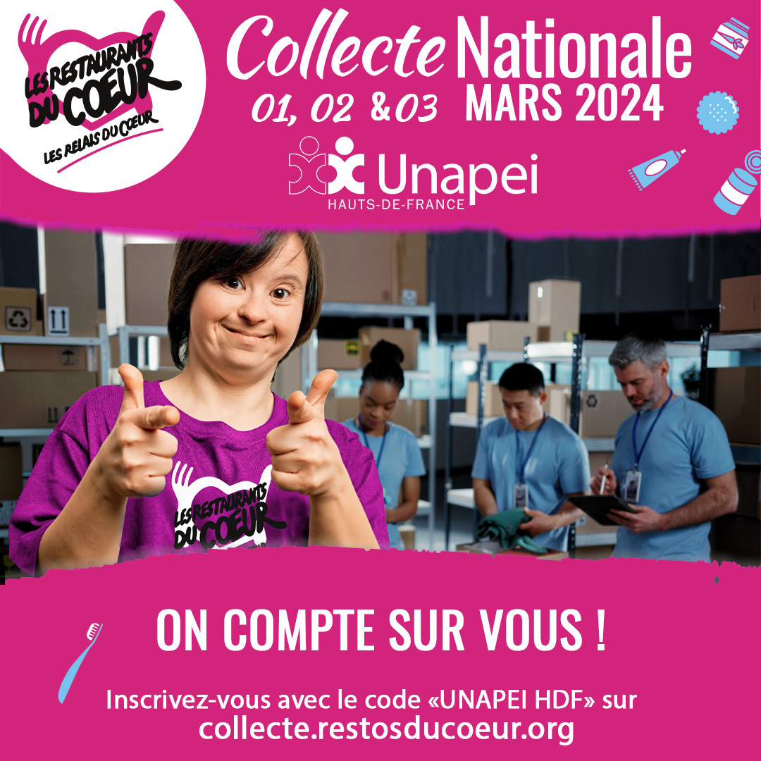 UnapeiHDF's tweet photo. 🌟 Rejoignez @UnapeiHDF &amp; @restosducoeur pour l'initiative "Bénévole d'un Jour" !

👉 Inscrivez-vous dès maintenant en utilisant le lien suivant : https://t.co/0vyzihywiT et en entrant le code UNAPEI HDF.

#bénévoledunjour #solidarité #unapeihdf #restosducoeur https://t.co/ymCkO217Fw