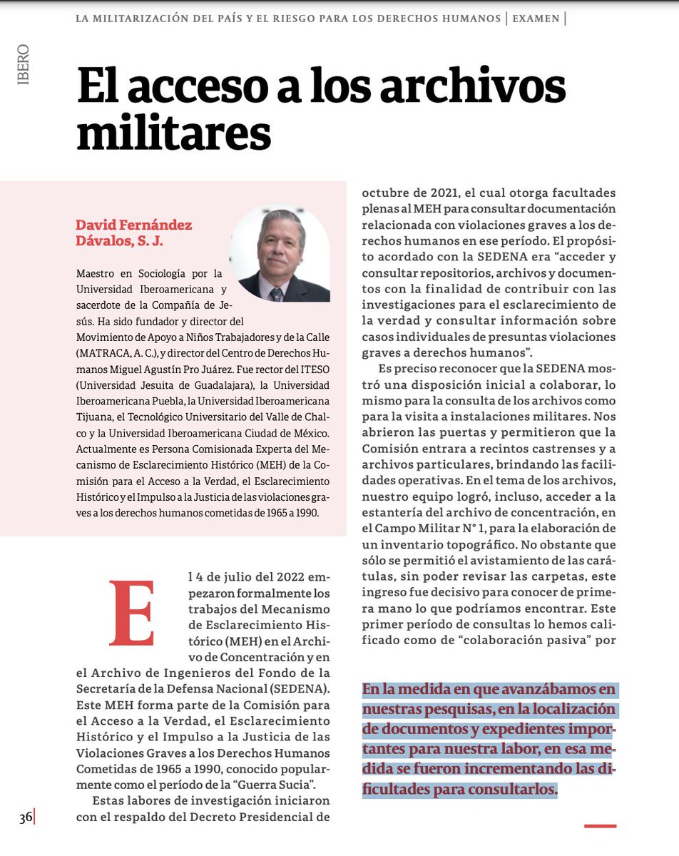 Mecanismo Esclarecimiento Histórico tweet media