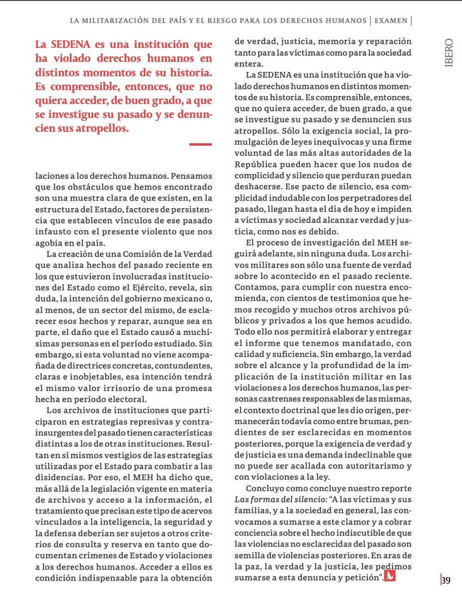 Mecanismo Esclarecimiento Histórico tweet media