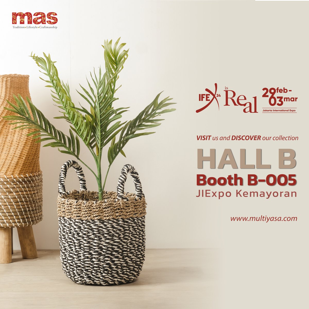 IFEX_Indonesia's tweet photo. ✨ Product Highlights by PT Multiyasa Abadi Sentosa (Booth B-005, Hall B)

Emphasizing sustainability principles, Multiyasa skillfully craft high-value products using natural materials and recycled waste. 

Visit @multiyasa at Hall B, Booth B-005, JIExpo Kemayoran. https://t.co/glvWKDpSeO