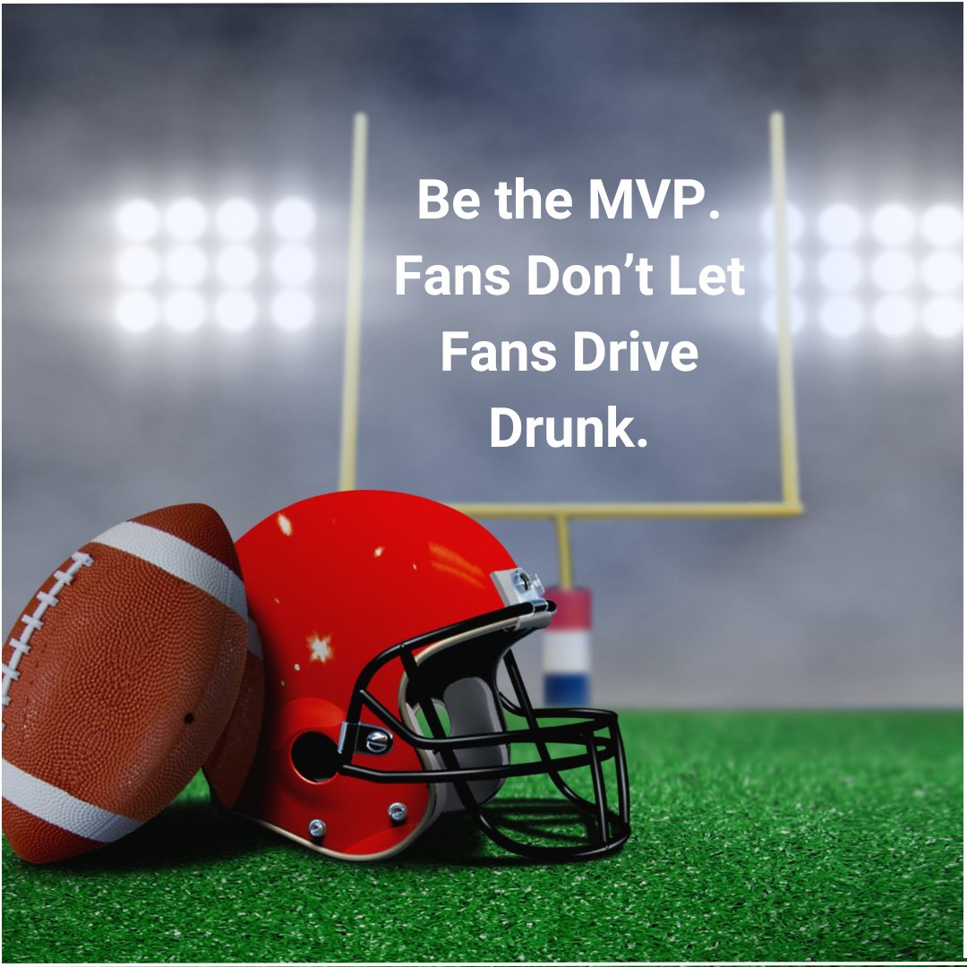 NHTSAgov's tweet photo. Defense wins championships 🏈🎉. Your best defense is to plan for a sober ride.

Fans Don't Let Fans Drive Drunk.
En Español: Los Fans del Super Bowl no Permiten que otros Fans Manejen Borrachos.

#SBLVIII #SuperBowl https://t.co/ewSTHho3re