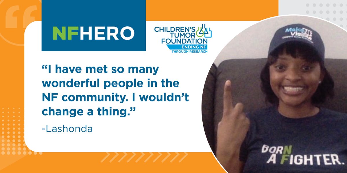 Lashonda W. shares how NF impacts her life and the strong health similarities she discovered she had with her late mother.

"I mimicked her health issues right down to the NF1, the type of sarcoma, and the location of our tumors."

ctf.org/news/stories-o…

#EndNF