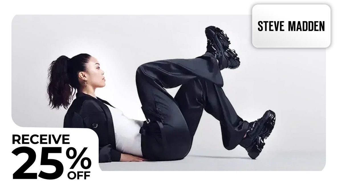 Steve Madden 25% FOLLOW & RETWEET to be in with a chance to win a year's membership. Members receive 25% savings on their purchase. - Trendsetting Designs, elevate your style with cutting-edge fashion footwear worldprivilegeplus.com/merchants/stev…