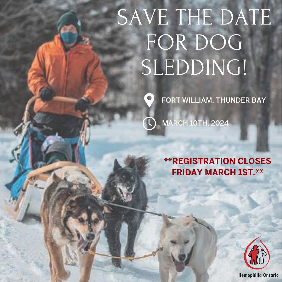 Join us for our next Community Day in Thunder Bay! Register here: hemophiliaontario.typeform.com/dogsleddingTB