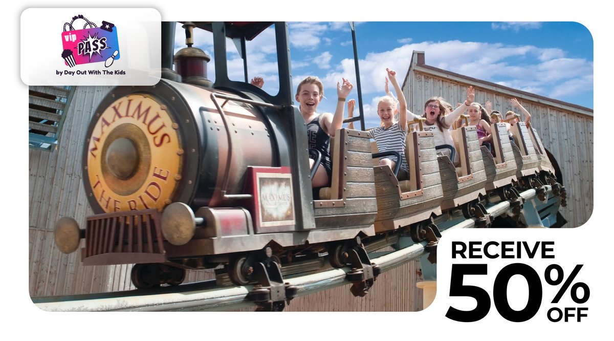 Day Out With the Kids 50% FOLLOW & RETWEET to be in with a chance to win a year's membership. Members receive 50% savings on their purchase. - Save 50% on the annual cost of a VIP Pass by Day Out With The Kids worldprivilegeplus.com/merchants/day-…