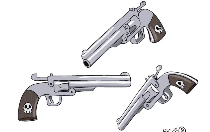 「revolver white background」 illustration images(Latest)
