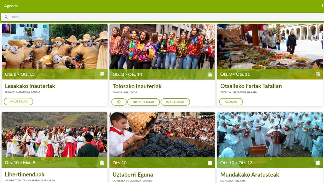 🗓️ Inauteri eta aratusteak nonahi, maskaradak, libertimenduak, kaskarotak... Aurreneko azoka eta uzta egunak ere hasi dira!

EHfurgok eta <a href="/Udalbiltza/">Udalbiltza</a> -ren #Lurgida webguneak elkarlanean egindako agendan plan sorta daukazue zain. Sartu estekan!!!
👇🏼👇🏼👇🏼
lurgida.eus/agenda