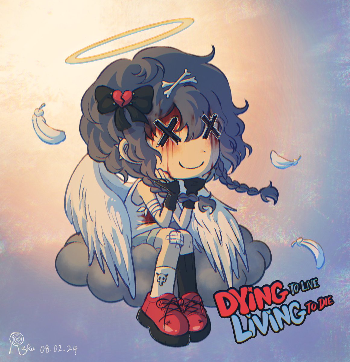 starrudust's tweet photo. ALONE TOGETHER WE’RE DYING TO LIVE AND WE’RE LIVING TO DIEEEEE

#art #illust #illustration #digitalart #bmth https://t.co/9AMmINx2P2