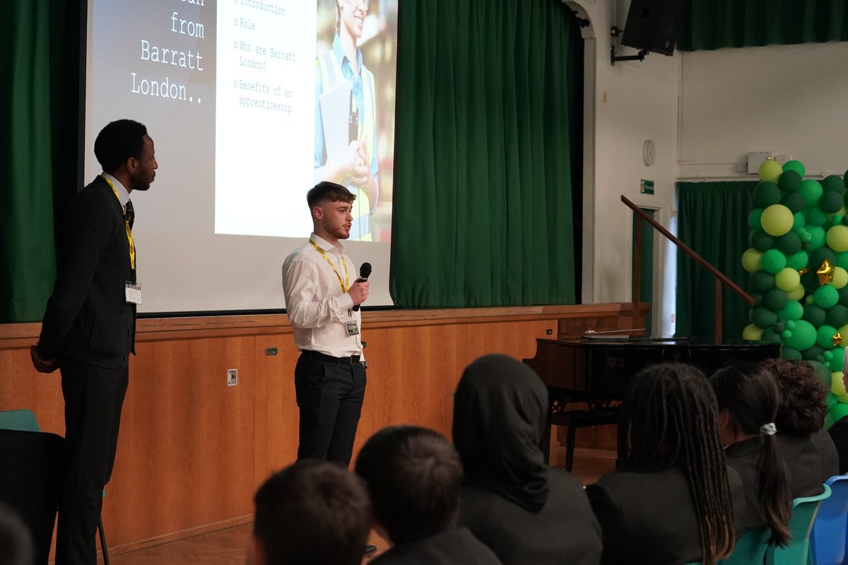 Clarion_School's tweet photo. Yesterday we hosted an #apprentices workshop with @accoladewines, @Mcdonalds, @Watesgroup, and London Square. Year 7 students learned about #apprenticeships and created group presentations. Thank you to @BELSBarnet and @NHGhousing for facilitating discussions! https://t.co/PwOBOY7dnF