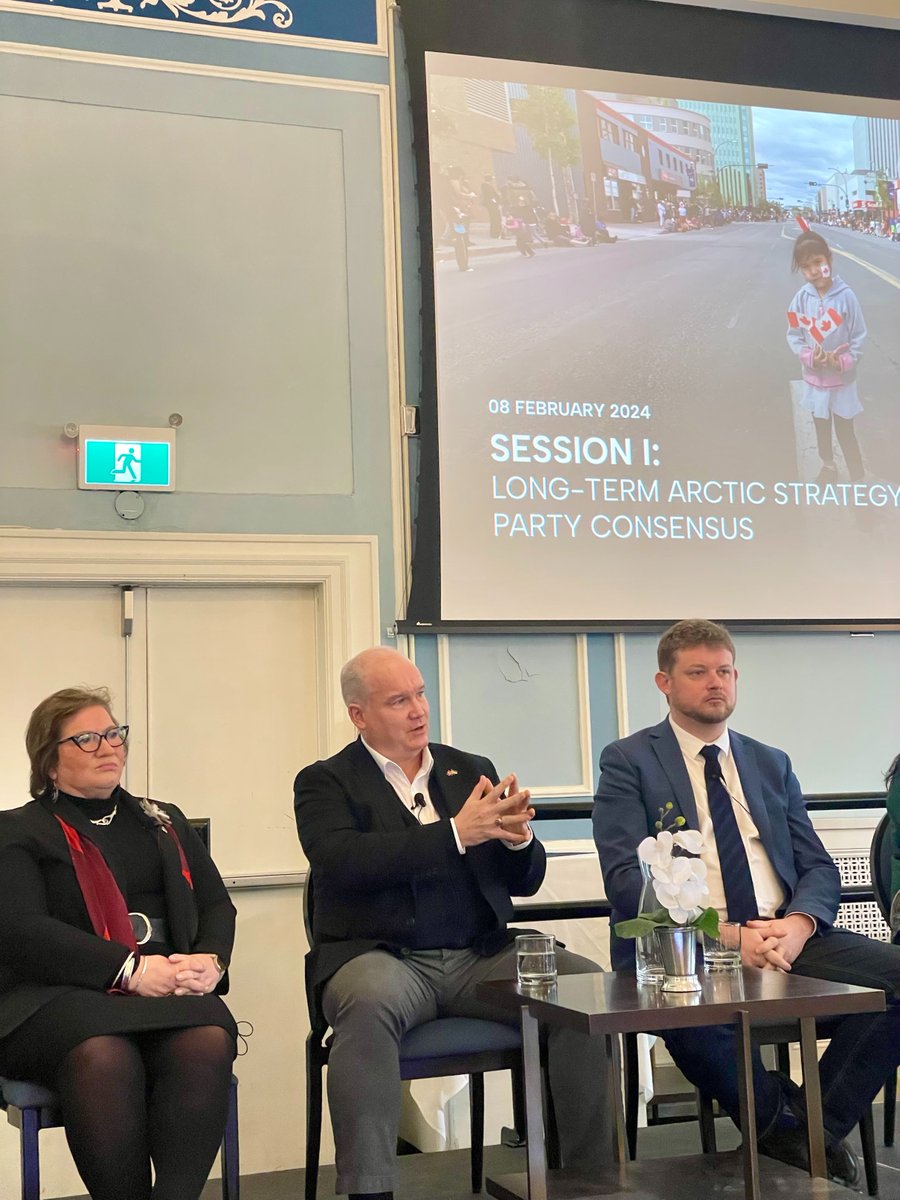 “A #Canadian #Arctic strategy must be tied to confirmed, long-term funding … and so sacrosanct no govt can ever touch it,” @erinotoole @chantierdavie @arctic360 #Arctic360Conference2024