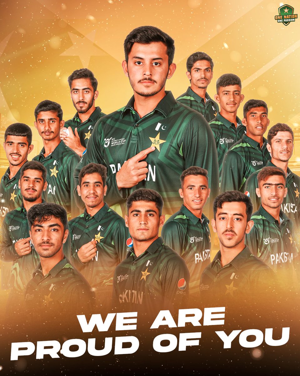 Well played, boys!

We are proud of your run at the ICC U19 World Cup 🇵🇰

#PakistanFutureStars | #U19WorldCup | #PAKvAUS