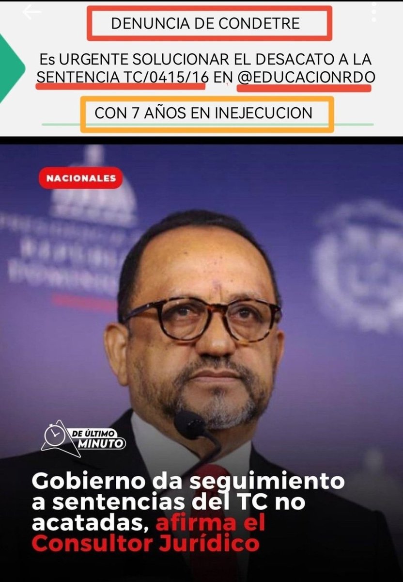 CondetreC's tweet photo. @EducacionRDo El #180AniversarioDeLaIndependenciaRD

HONREMOS los Padres d/l Patria

SIN: la HIPOCRESÍA, la DOBLE MORAL; NI la DEMAGOGIA, qué exhibe el Dr. @ANGELHDEZ50 en @EducacionRDo, al VIOLAR de forma FLAGRANTE la #ConstitucionRD y LEY;  en DESACATO a la TC/0415/16 https://t.co/XAgXTQdJyZ