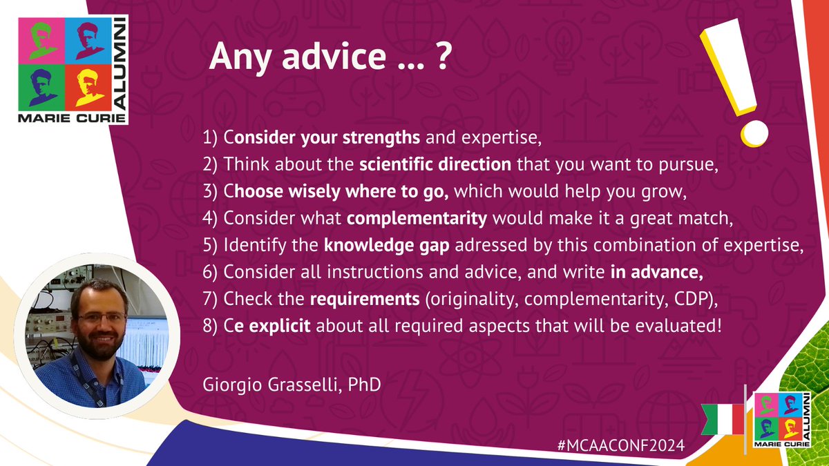 MCAA Italy Chapter (@mcaa_italy) on Twitter photo #MCAACONF2024 is approaching fast, and we are looking forward to welcoming MSCA fellows in Milan.
We would like to introduce one of them to you: Giorgio Grasselli. Check out his experience working on a Horizon 2020 project and don't miss out on his advice! <a href="/MSCActions/">Marie Skłodowska-Curie Actions</a> #MCAACONF2024 is approaching fast, and we are looking forward to welcoming MSCA fellows in Milan.
We would like to introduce one of them to you: Giorgio Grasselli. Check out his experience working on a Horizon 2020 project and don't miss out on his advice! <a href="/MSCActions/">Marie Skłodowska-Curie Actions</a>