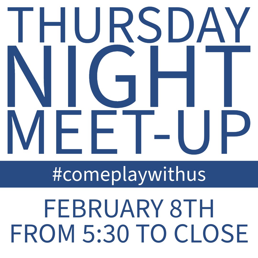 climb in the car, book a ydrive , get walking!

However you're gonna do it, come play with us tonight: it's meet up night from 5:30 on and we've got new games and new friends waiting!