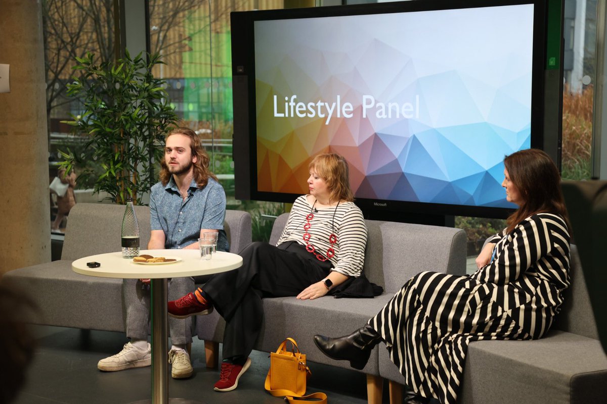 EsmeSpurling's tweet photo. Lifestyle Panel chaired by @McKez1954 with guests Lewis Nunn and Roz Laws #2024CovJournoFest 

@CU_Journalism @covcampus https://t.co/D1D7srTlCK