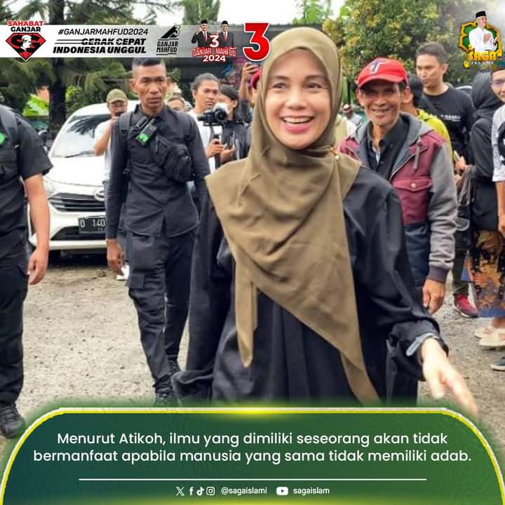 sagaislami's tweet photo. Pimpinan Pondok Pesantren Cipasung, KH. Ubaidillah Ruhiat serta jajaran pengasuh Ponpes juga turut menyambut kedatangan Atikoh dan rombongan di lokasi acara. 

Atikoh mengungkapkan rasa syukurnya bisa hadir dan bersilaturahmi langsung ke Ponpes Cipasung ini. Apalagi, sebelumnya Ganjar Pranowo telah hadir di Ponpes ini beberapa waktu lalu.

#SahabatGanjar #GanjarPranowo #Ganjar #GenerasiGotongRoyong #GanjarPresiden #GanjarUntukSemua #GanjarMahfud2024 #SatSet #PastiLebihBaik #SatSetLebihBaik #MahfudMD
