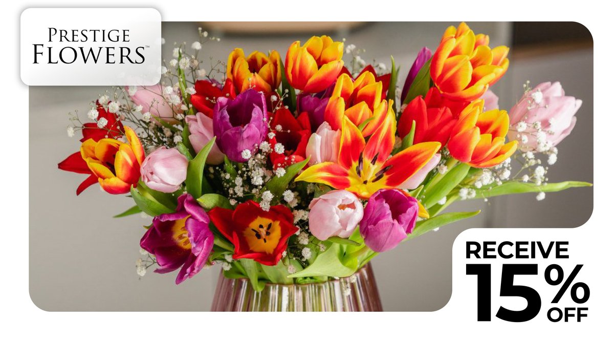 Prestige Flowers 15% FOLLOW & RETWEET to be in with a chance to win a year's membership. Members receive 15% savings on their purchase. - 15% discount sitewide - The UK’s most reviewed florist worldprivilegeplus.com/merchants/pres…