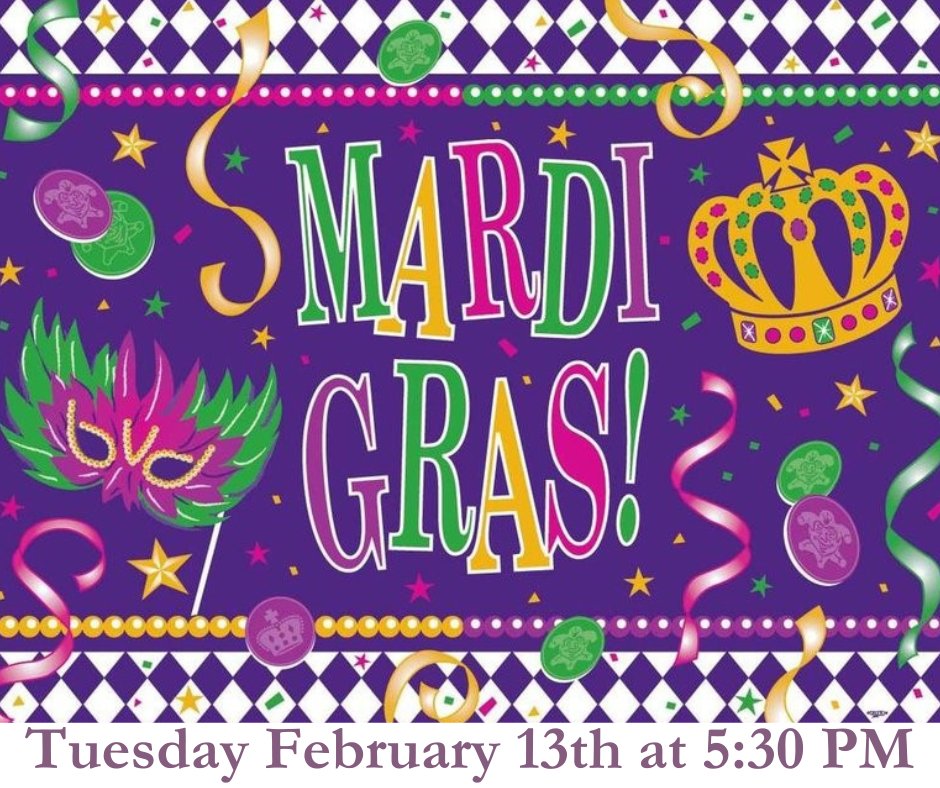 CiceroHeart's tweet photo. 5 days to Mardi Gras...hope to see you there and bring a dish to pass (except deserts)! https://t.co/WCL2jtHR99