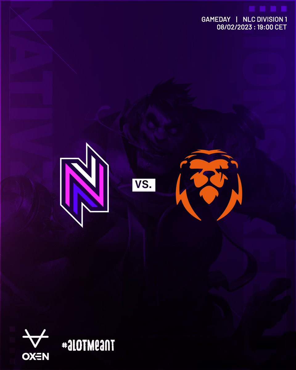 NATIVZ TAKE ON THE LIONS!

It's time for @LionscreedGG to be taught a lesson by the reigning champs 🏆

Game starting: 18:00 GMT 🕕 | 19:00 CET 🕖

Viewing party: discord.gg/fKcY45pE7M 🎤

Co-stream: twitch.tv/nativzgg 📺

#NativzWin #NLC