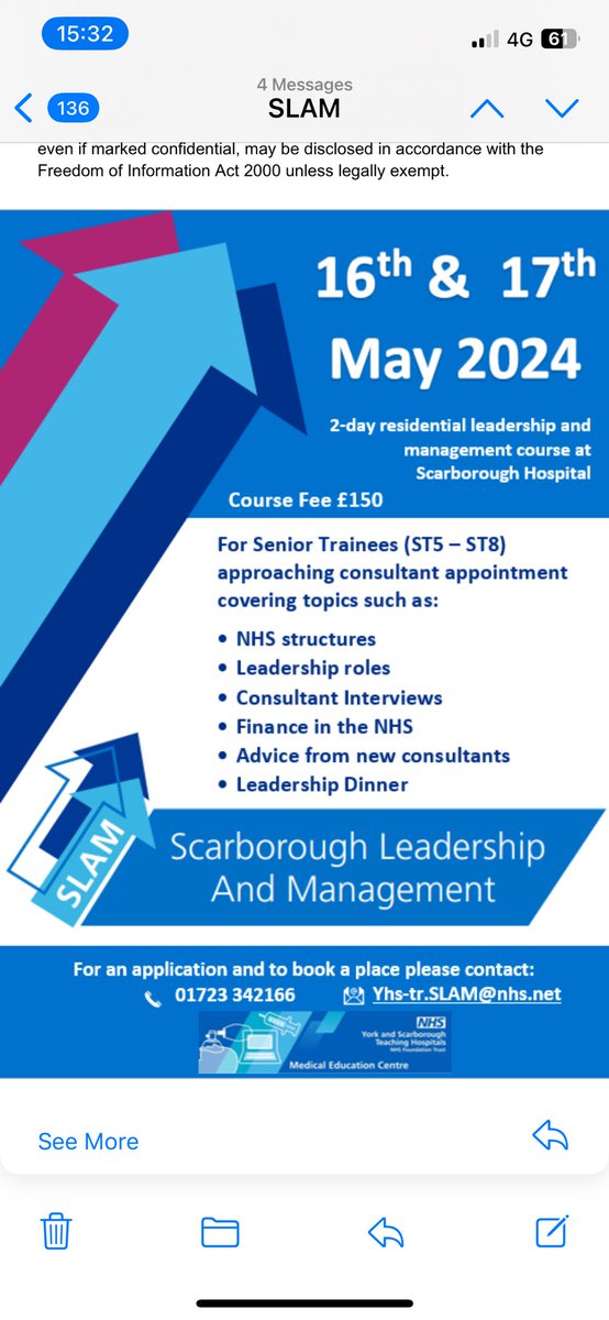 In the last few years of speciality training? NHS finance a mystery? Do you know how a NHS board works or the difference between an after action review or PSII? Scarborough NHS Leadership and management course 👇👇👇. Established for 6 yrs & open to STs from Yorkshire