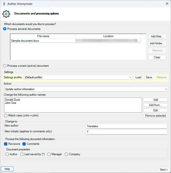New tool added in #TransToolsPlus v.2.3: Author Anonymizer. Use it to modify author information in tracked changes (revisions), comments and document properties of multiple Word documents in order to anonymize real names or correct them. More: translatortools.net/blog/news/263-…
#MsWord #xl8