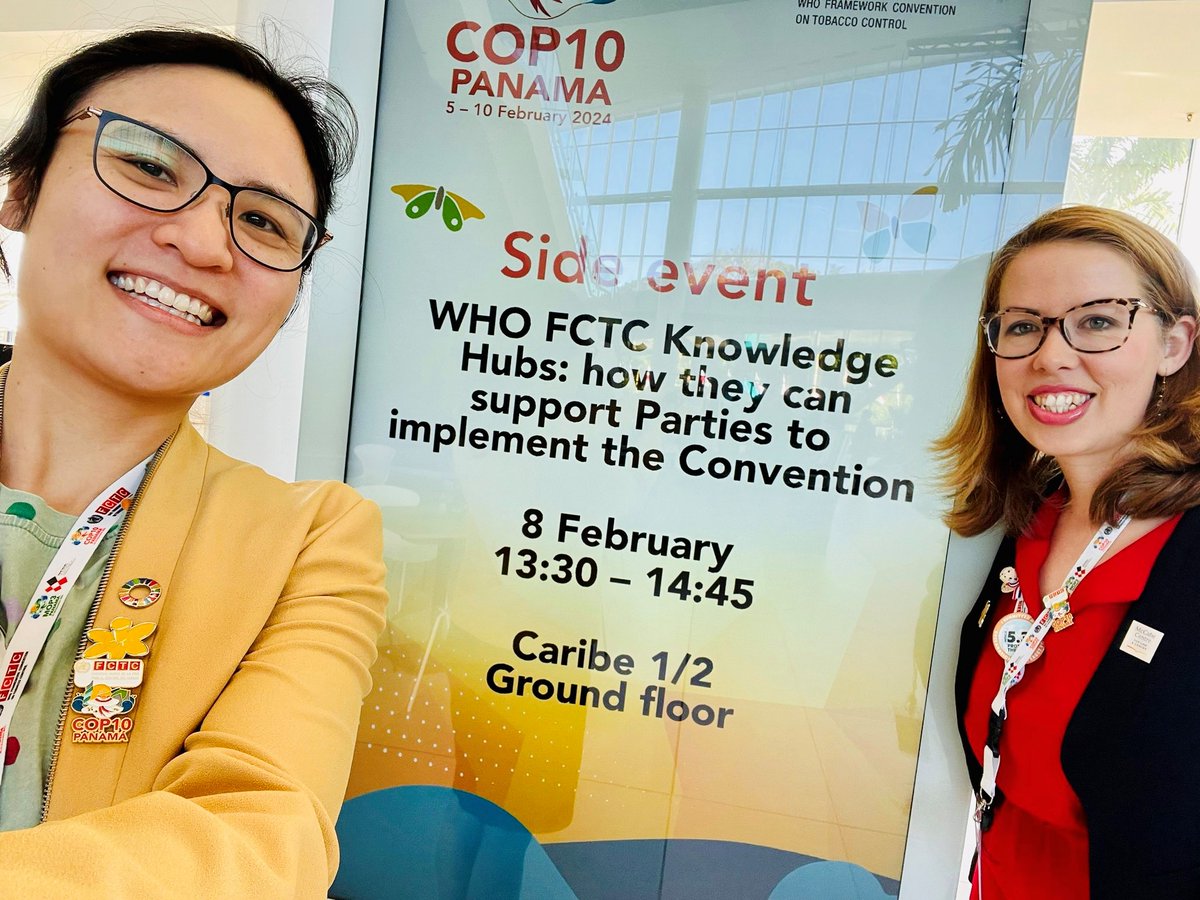 McCabe Centre for Law & Cancer (@mccabe_centre) on Twitter photo 📢The WHO FCTC Knowledge Hubs are hosting a side event at #COP10FCTC at lunchtime today! The event will highlight support available for Parties through Knowledge Hubs. Please join us! <a href="/FCTC_SurvKH/">WHO FCTC Knowledge Hub on Surveillance</a> <a href="/GKH_SLT/">WHO FCTC Knowledge hub on Smokeless Tobacco</a> <a href="/FCTC_KH_FIOCRUZ/">WHO FCTC Knowledge Hub for Articles 17&18 -FIOCRUZ</a> <a href="/WaterpipeKH/">Waterpipe Tobacco Smoking Knowledge Hub</a> <a href="/Tobaccoecon/">REEP UCT (prev. Tobacco Econ)</a> <a href="/SantePubliqueFr/">SantépubliqueFrance</a> 📢The WHO FCTC Knowledge Hubs are hosting a side event at #COP10FCTC at lunchtime today! The event will highlight support available for Parties through Knowledge Hubs. Please join us! <a href="/FCTC_SurvKH/">WHO FCTC Knowledge Hub on Surveillance</a> <a href="/GKH_SLT/">WHO FCTC Knowledge hub on Smokeless Tobacco</a> <a href="/FCTC_KH_FIOCRUZ/">WHO FCTC Knowledge Hub for Articles 17&18 -FIOCRUZ</a> <a href="/WaterpipeKH/">Waterpipe Tobacco Smoking Knowledge Hub</a> <a href="/Tobaccoecon/">REEP UCT (prev. Tobacco Econ)</a> <a href="/SantePubliqueFr/">SantépubliqueFrance</a>