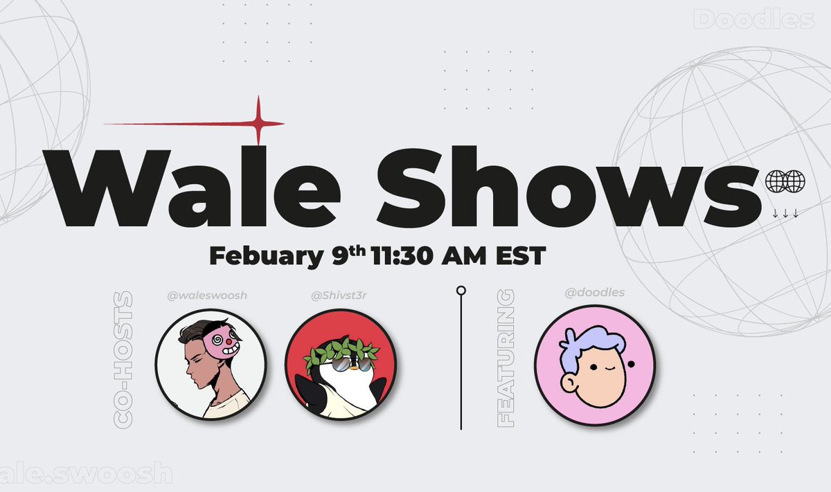 Super excited to have the Doodles team on our spaces show tomorrow for an exclusive AMA!

What are your questions for the Doodles team?