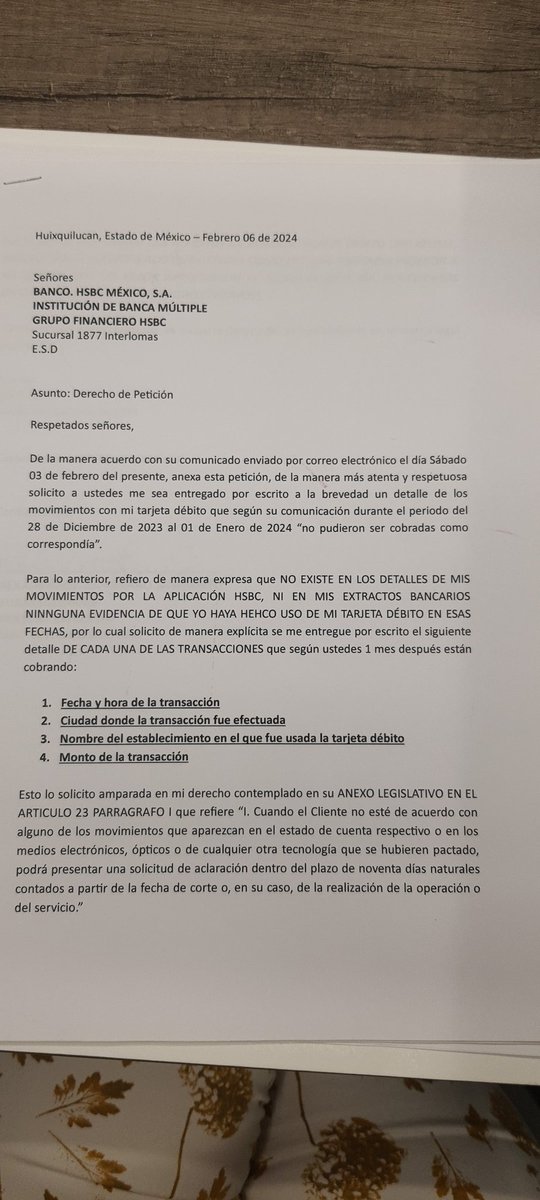 pzambras's tweet photo. @isakchrgoy @HSBC_MX @CondusefMX Llego 3 días tratando de radicar mi queja y que me digan exactamente que están cobrando. Que investiguen @CondusefMX somos miles de usuarios y a todos nos descontaron alrededor o por encima de 3.000 pesos. Hagan sus matemáticas. https://t.co/ETGHFzCH1E