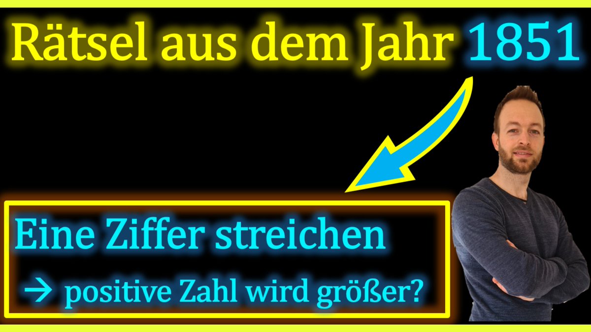 150 Jahre altes Rätsel

youtube.com/watch?v=pvNsMm…

#Mathe #brainteaser #Lernvideos #twitterlehrerzimmer #twitterkollegium #lehrerbildung #schule #flippedlearning #rätsel #bayernedu #mathelehrer #twlz #lehrer #matherätsel #quiz
