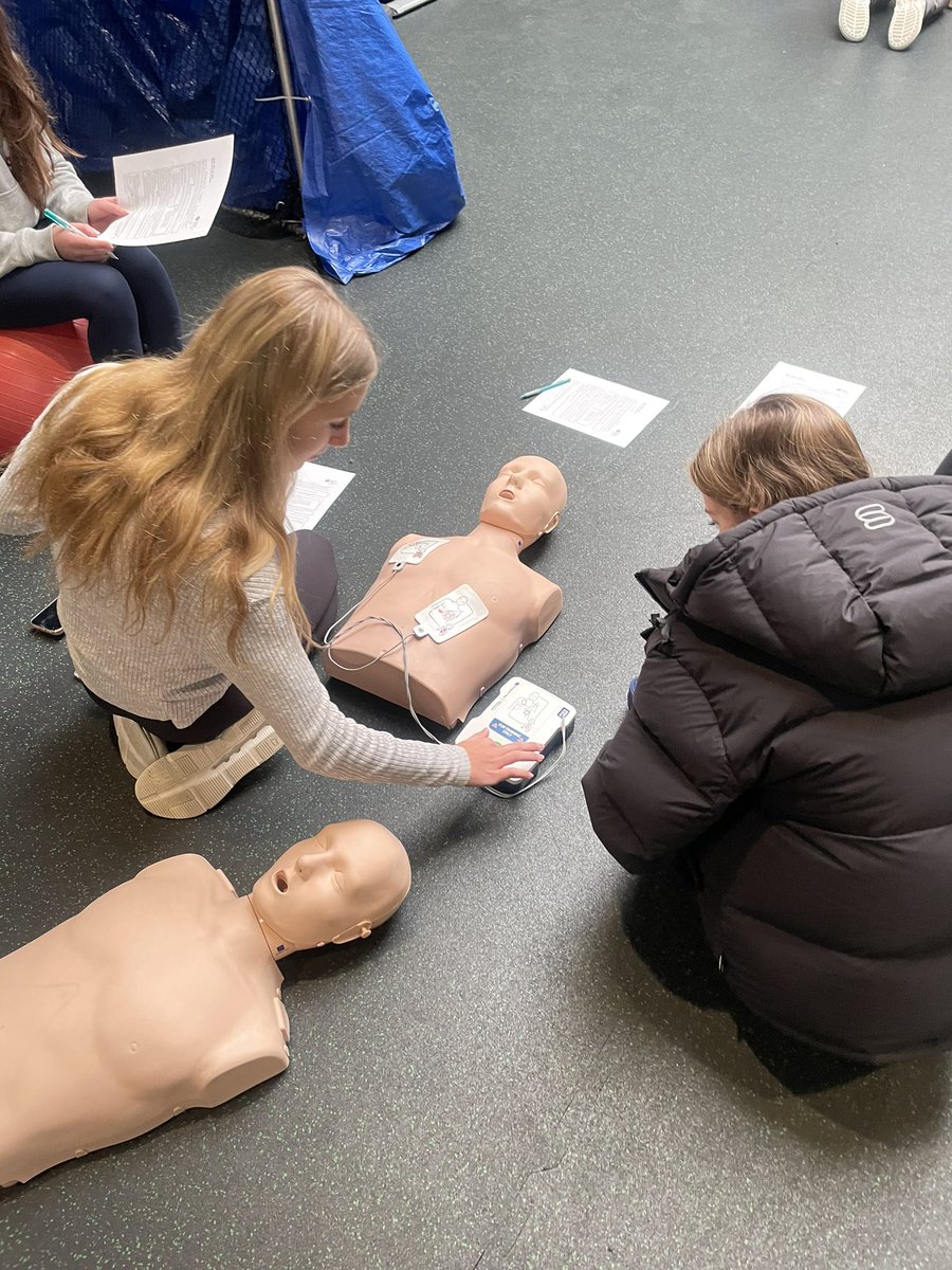 DHSPhysEd's tweet image. CPR/AED pair assessment day
