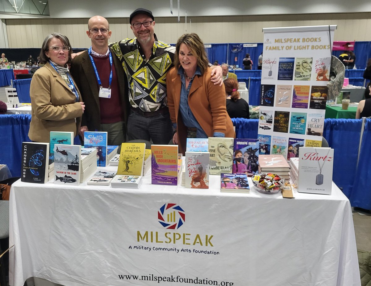 mcarmystrong's tweet photo. We want more seats at the table. We're pulling back the curtain on the military experience. Come say hello over at old table 1623 at #AWP24!
@MilspeakF
#MilitaryWriting https://t.co/hEaZjf9do3