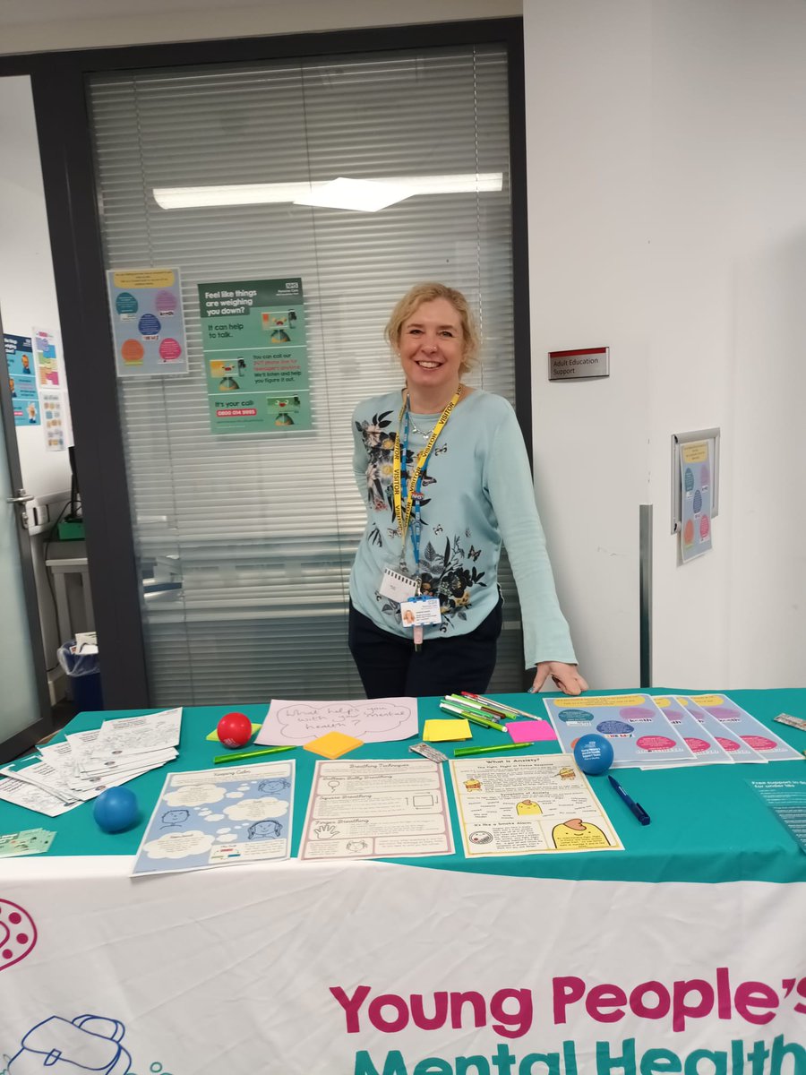 Another fab day showing our support for #ChildrensMentalHeathWeek Today, #StockportMHST were at @AquinasUK showcasing the support we offer to all CYP in this welcoming college. @NurseKTasker @PennineCareNHS