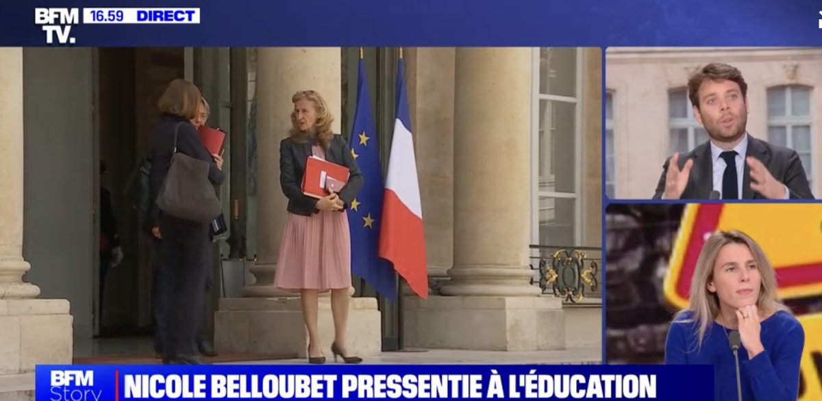 C'est confirmé, Nicole Belloubet serait bien nommée ministre de l'Éducation. 
Anecdote de #BenjaminDuhamel:  'elle avait remplacé François #Bayrou qui avait quitté le ministère de la Justice au bout d'un mois. Et voilà qu'elle remplace #AmelieOudeaCastera qui est 'démissionnée'