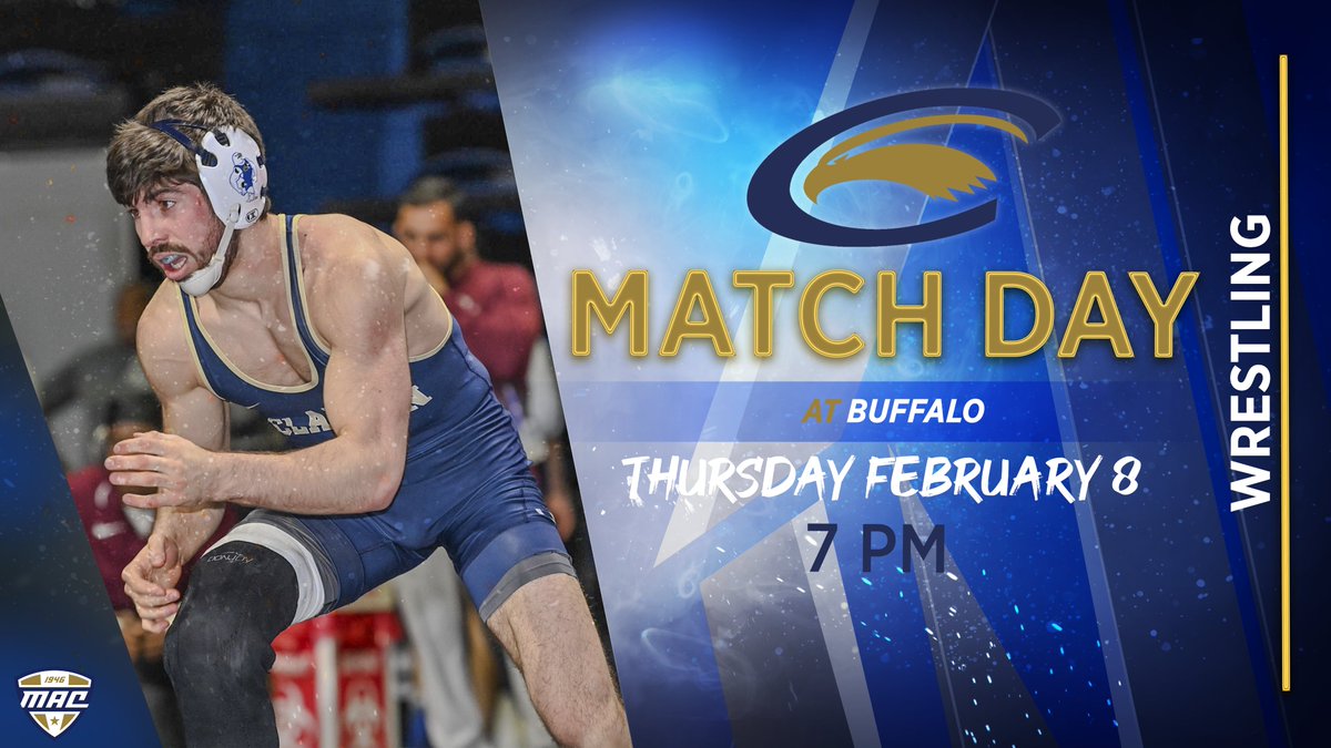 We've got another dose of midweek #MACtion for <a href="/WrestlingCUP/">Clarion Wrestling</a>!

📍 Buffalo, N.Y.
🕖 7:00 PM
📺 ESPN+ (es.pn/3IcyWcB)
📻 Bigfoot Legends 94.1-FM // 101.3 FM / WWCH-AM 1300 (bigfootlegendsradio.com)
