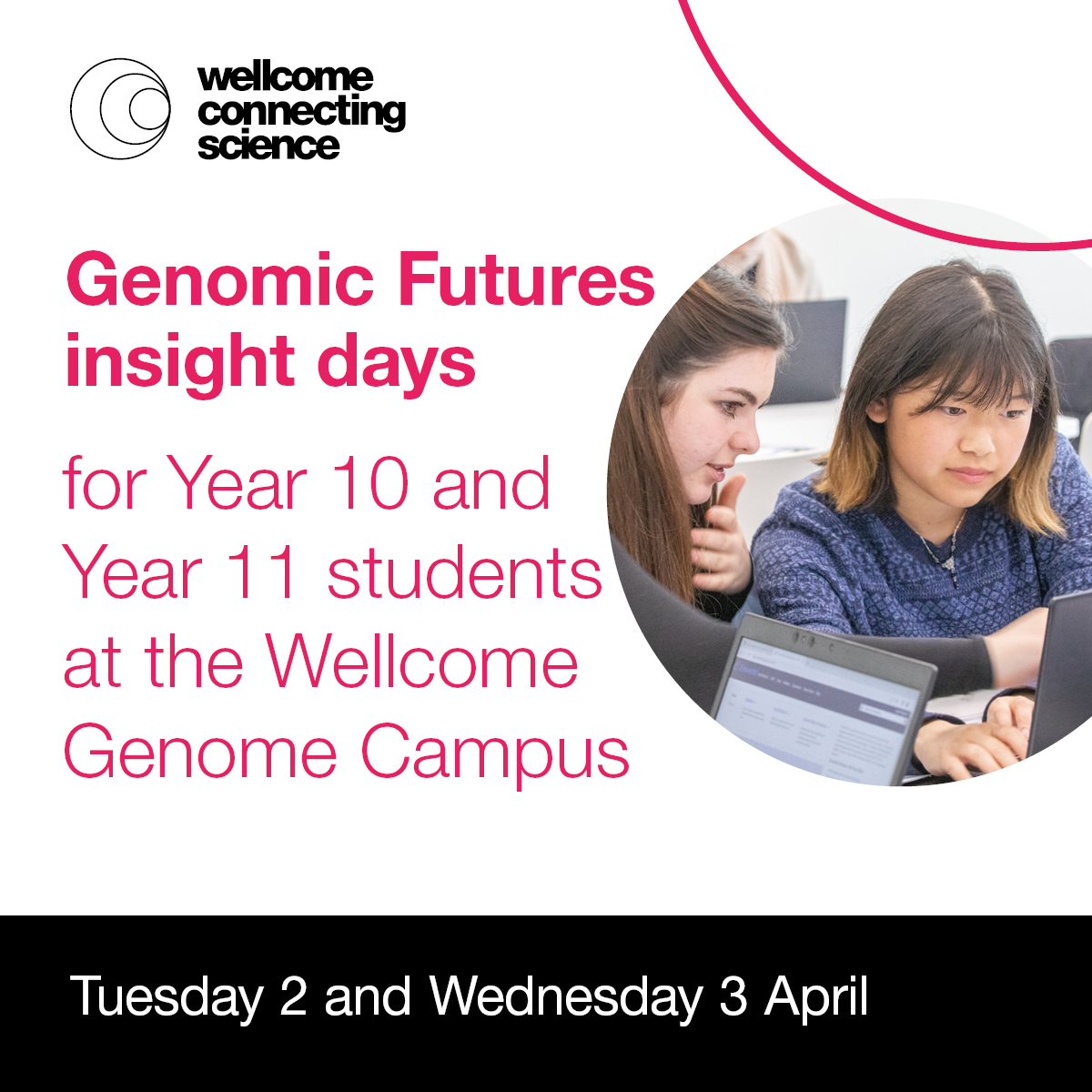 The deadline to apply for our unique and free Year 10 & 11 #WorkExperience insight days is 21 Feb! 🧬 These are for young people who are interested in #genomic technologies, and the #careers available in the field. Lunch is provided. 🔗Find out more: cstu.io/5d862b