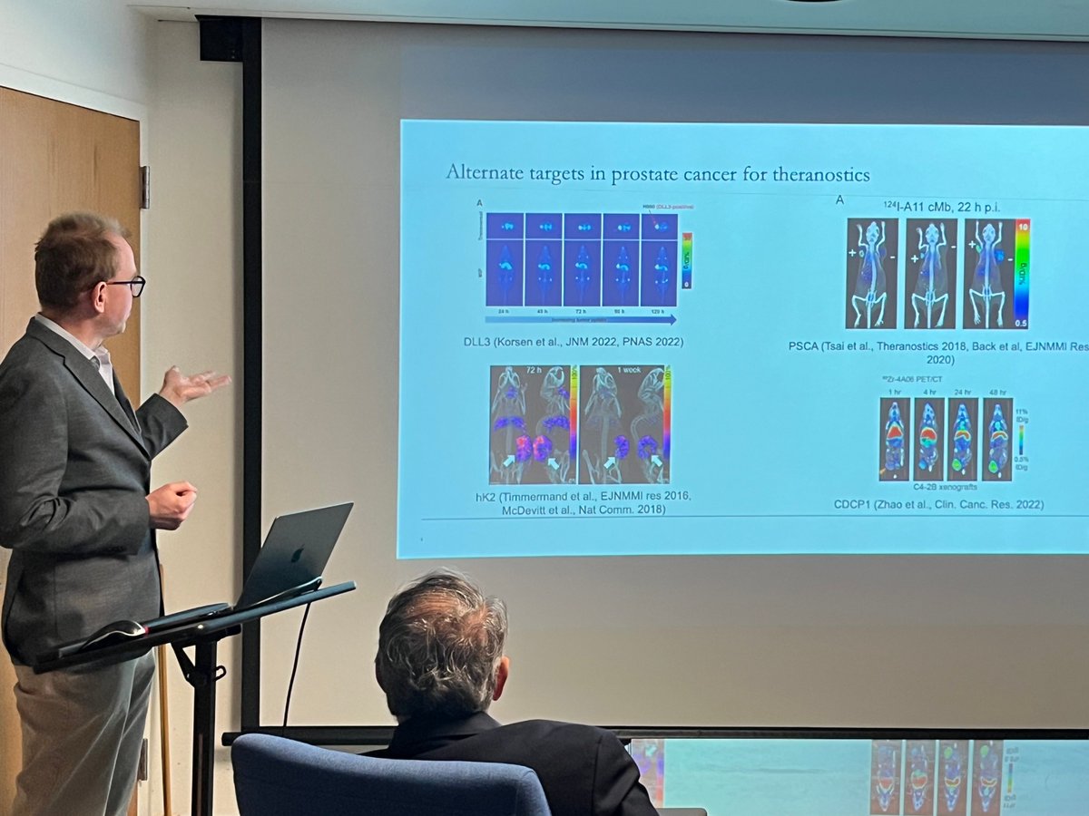 Great hosting Dr. Rob Flavell of UCSF as a Visiting Professor with us in the Molecular Imaging Branch !

He shared his wide-ranging work using #radiopharmaceuticals for imaging and therapy, highlighting work targeting CD46 in prostate ca and multiple myeloma.
