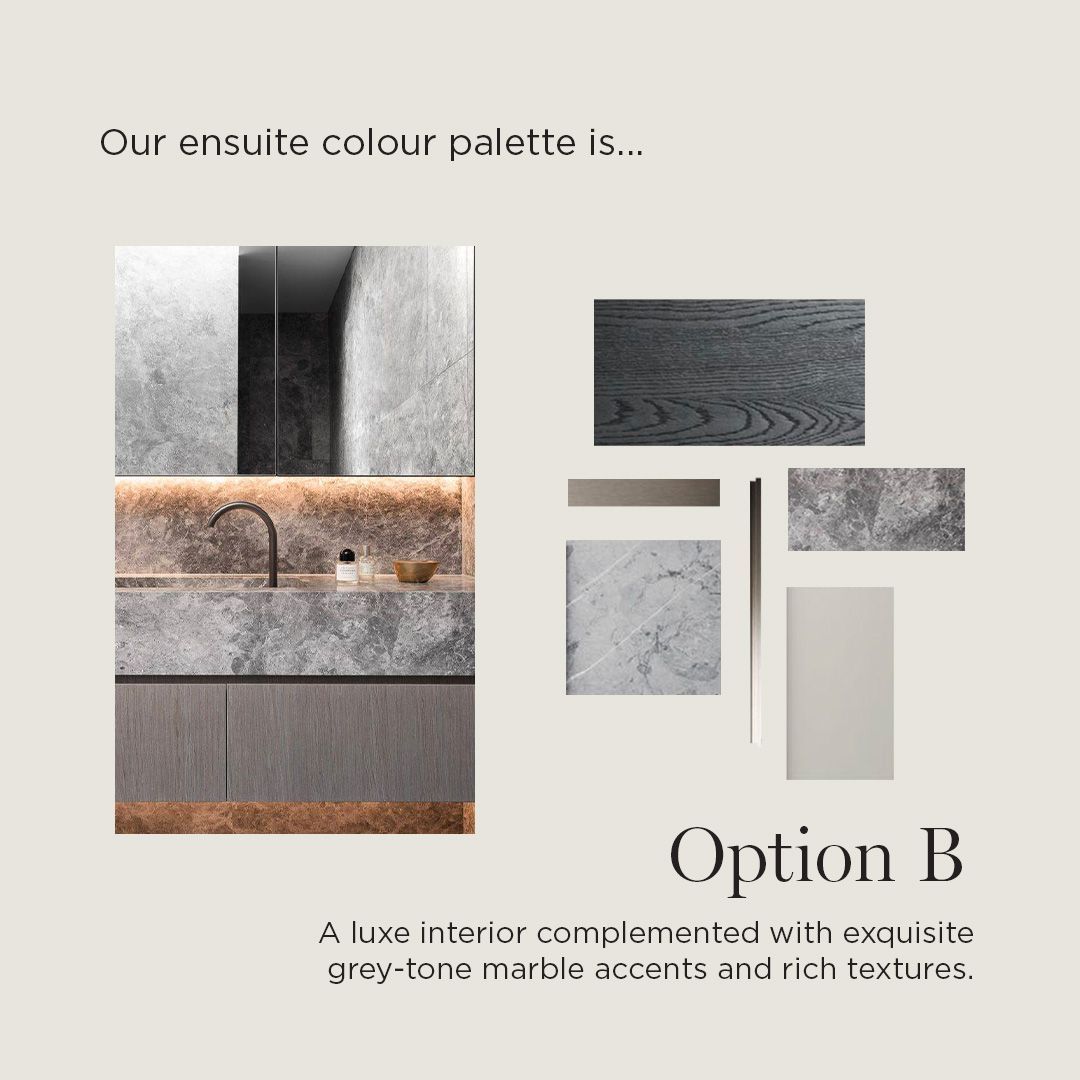 DECOHomesca's tweet photo. #DesignWithDeco - The results are in! We asked you to choose your favourite ensuite colour palette and you chose… Option B! If you want to participate in the next design decision, follow us on Instagram and vote on our stories. Stay tuned for upcoming voting opportunities! https://t.co/y5gOBD2PIQ