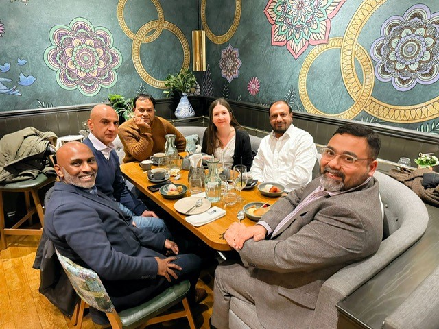 🔙 | #ThrowbackThursday 🔈 | On January 30th, we had a dinner meeting 🍛👥 at @RajaMonkeyHallG 📍. We had great conversations with @AstonUniversity Deputy Pro Vice Chancellor, Professor @osamasmkhan, as well as representatives from the Bangladeshi Catering Community.