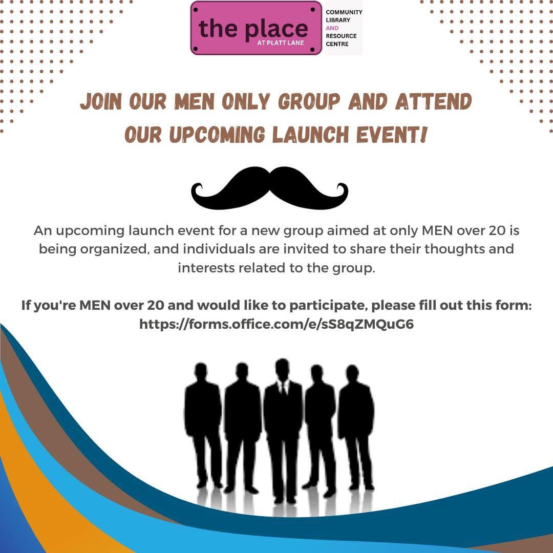 The Place At Platt Lane (@theplacem14) on Twitter photo We are starting a men's only group and although we have some ideas of what a guys group might like to do we want you to come along to our launch night and tell us. @Afzal4Gorton <a href="/AliRIlyas/">Ali-Raza Ilyas</a> <a href="/JadeDoswelll/">Jade Doswell</a> <a href="/OneMcr/">One Manchester</a> <a href="/SmCreditUnion/">South Manchester CU</a> <a href="/MyGreatPlace/">Great Places Housing Group</a> <a href="/DawnHealthDev/">Dawn Harris HDC đź’™</a>
forms.office.com/e/sS8qZMQuG6 We are starting a men's only group and although we have some ideas of what a guys group might like to do we want you to come along to our launch night and tell us. @Afzal4Gorton <a href="/AliRIlyas/">Ali-Raza Ilyas</a> <a href="/JadeDoswelll/">Jade Doswell</a> <a href="/OneMcr/">One Manchester</a> <a href="/SmCreditUnion/">South Manchester CU</a> <a href="/MyGreatPlace/">Great Places Housing Group</a> <a href="/DawnHealthDev/">Dawn Harris HDC đź’™</a>
forms.office.com/e/sS8qZMQuG6