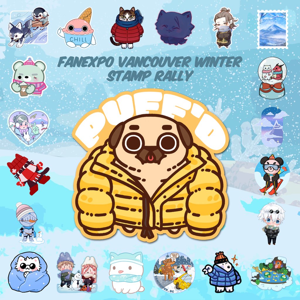 OOP Suddenly it's February 😱! I'll see you all at Fan Expo Vancouver and Emerald City Comic Con at the end of this month! 💮 FAN EXPO STAMP RALLY 🏃‍♂️ 21 Artists to support and collect from to earn 2 Winter Themed Surprise Packs (while supplies last)!