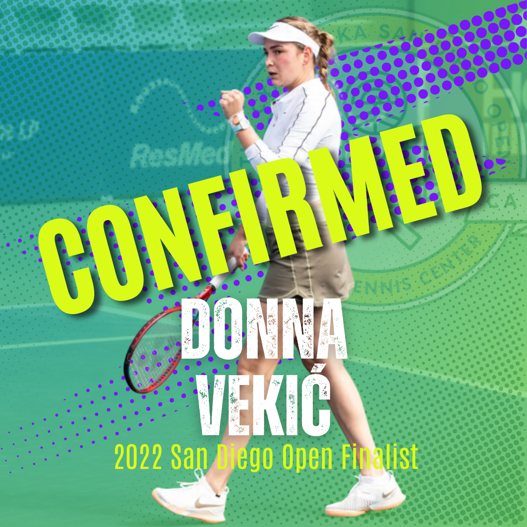 🎾Our 2022 singles finalist, Donna Vekić, is coming back to the Cymbiotika San Diego Open with a vengeance!💥🔥 Get your tickets now at wtasdopen.com 🎾#CymbiotikaSanDiegoOpen #WTA #Tennis #DonnaVekic #betteratbarnes