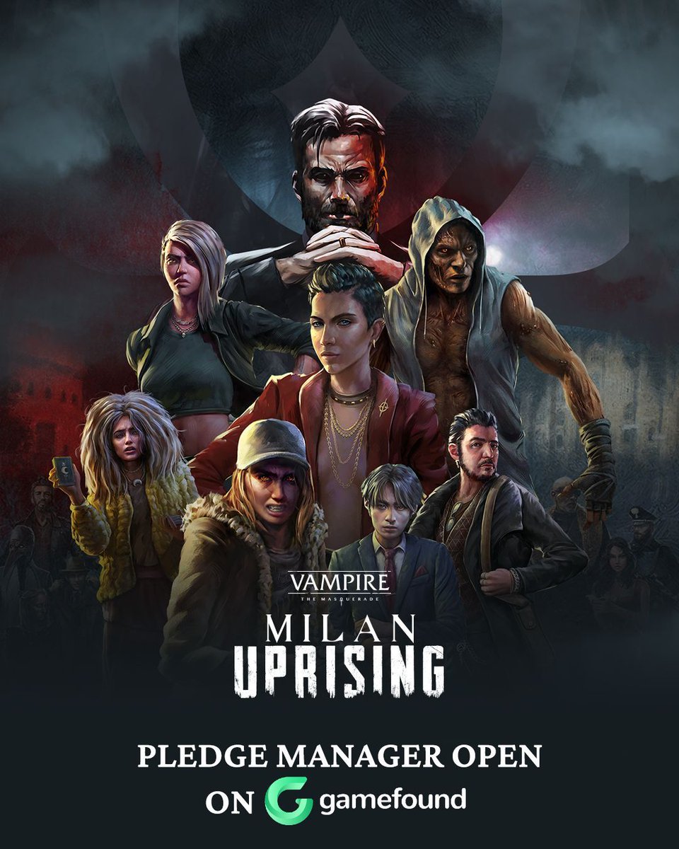 The Pledge Manager for Vampire: The Masquerade - Milan Uprising is now open on Gamefound! Now is the time to finalize your pledge! Not yet a backer? LATE PLEDGE NOW! buff.ly/45QyV8a #teburu #tabletopgaming #boardgames #worldofdarkness