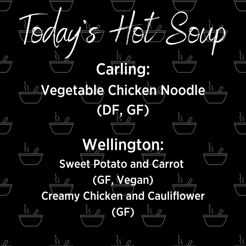 Serving up hot soup at both locations!