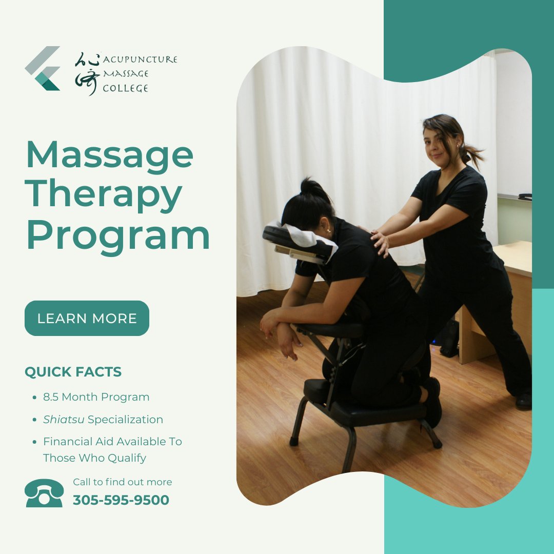AcuMassageCol's tweet photo. 🌟 Turn your passion for healing into a purposeful career in massage therapy. Don't miss out on this opportunity to make 2024 your year of success! Click to learn more: https://t.co/8oEkK3UUJJ https://t.co/Qr8SoTLpmY
