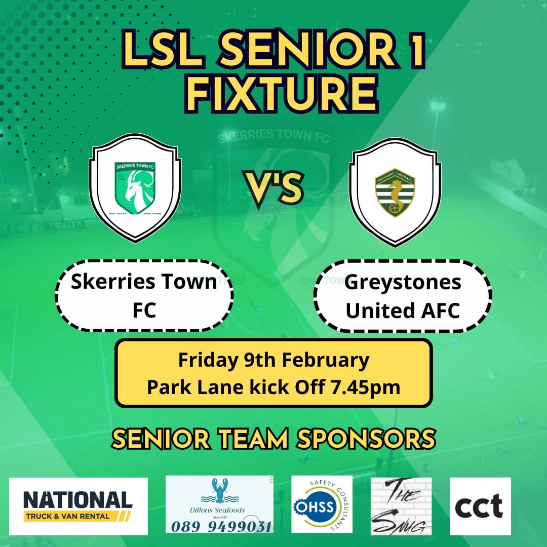Friday night live football continues in Park Lane with @GreystonesUtd the visitors this week. Come down support the lads and enjoy the game.