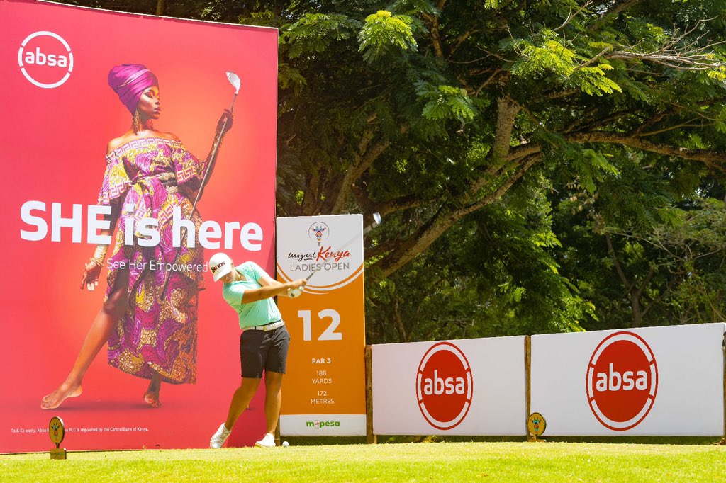 AbsaKenya's tweet photo. Here to celebrate action-packed moments of this prestigious tournament.🏌️♀️
#AbsaPoweringGolf
#MagicalKenyaLadiesOpen
#MKLO https://t.co/Y8pPDb3EeQ