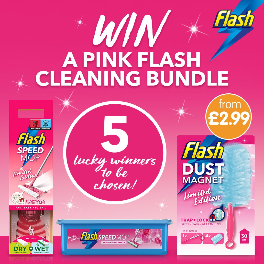 bmstores's tweet photo. 💗 #COMPETITION TIME 💗

We've teamed up with #Flash to giveaway FIVE pink flash cleaning bundles - to celebrate their gorgeous pink cleaning essentials!

For a chance to #WIN, simply;

1) FOLLOW US
2) RT
3) COMMENT #BMFlash

Competition ends 9am 15/2/24 https://t.co/cBbKq2U0tp